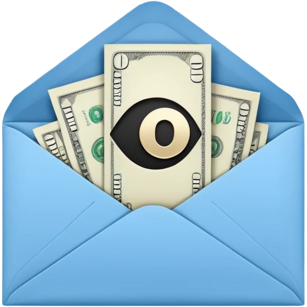 Salary enclosed in an envelope emoji