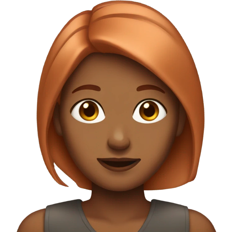 woman with copper hair emoji