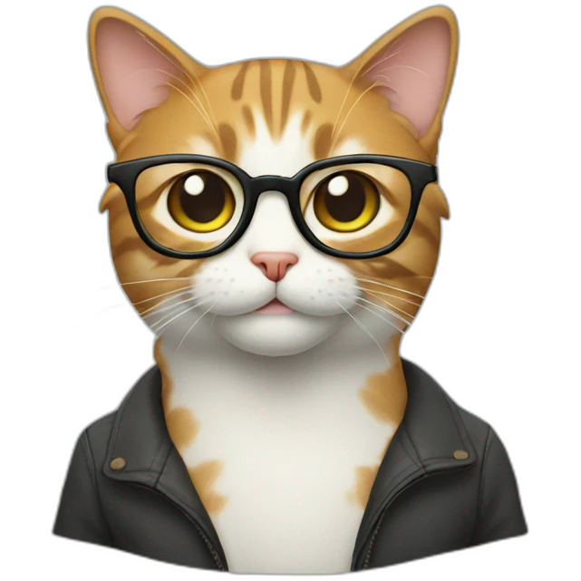 cat in glasses emoji