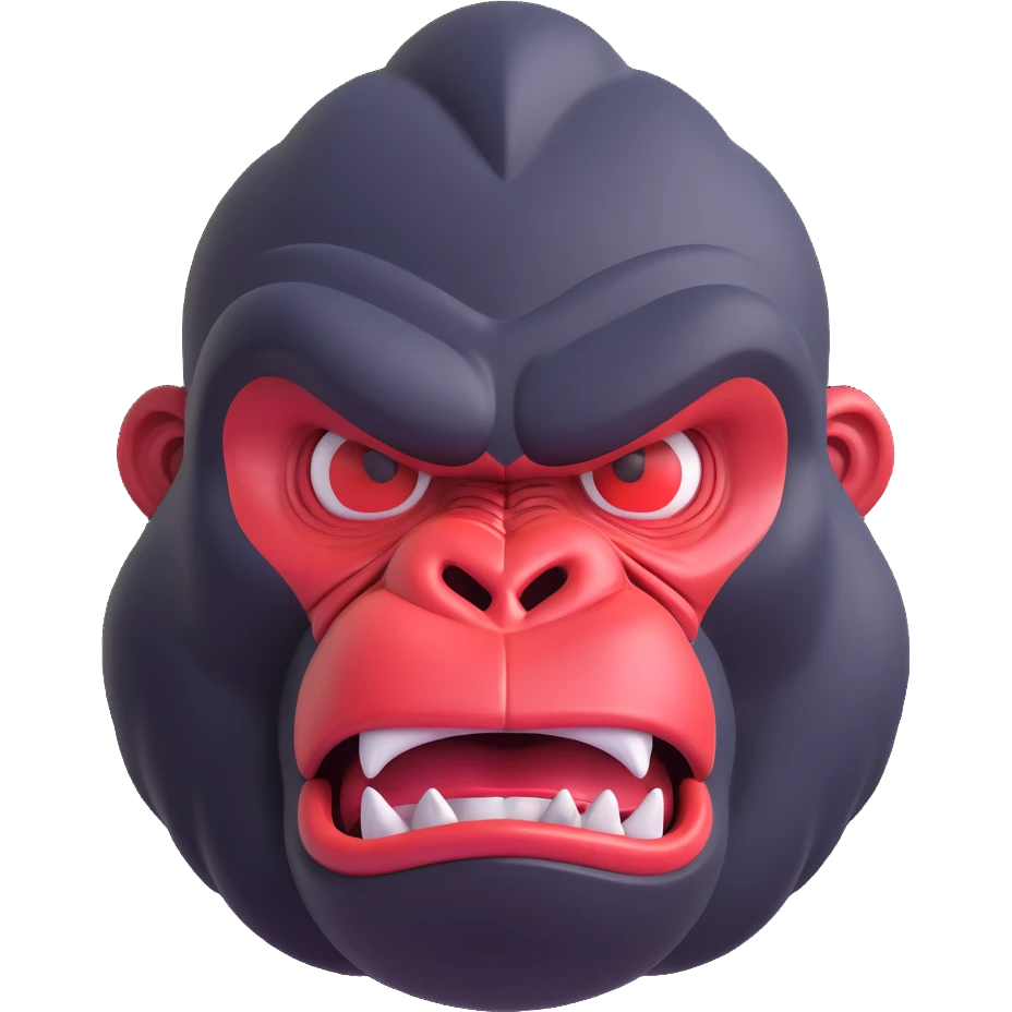 gorilla head ungry emoji