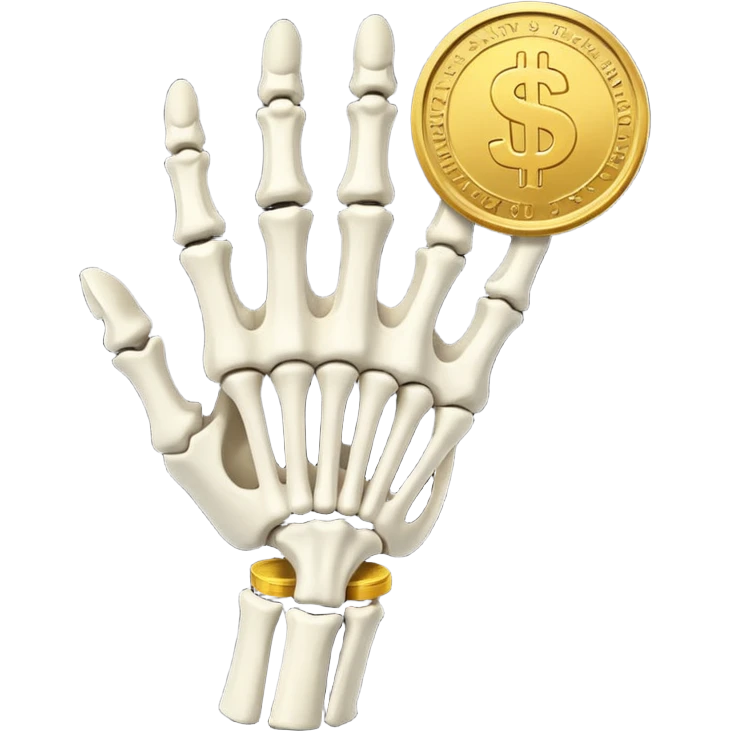 skeleton hand emoji