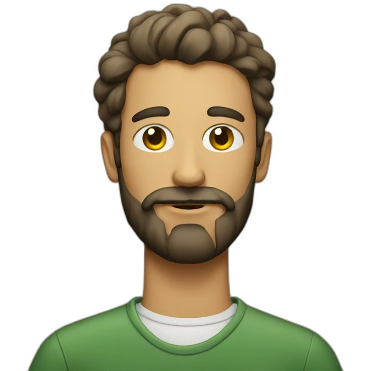 A stoned guy in Massachusetts with a beard emoji