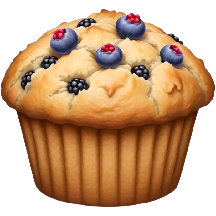 Lavender sprig muffin with berries emoji