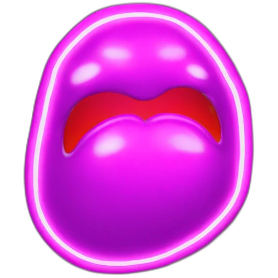 Juicy booty neon sign style  emoji