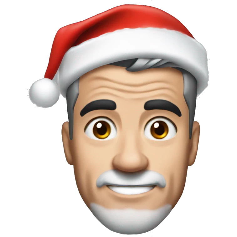 robbie williams with santa hat emoji