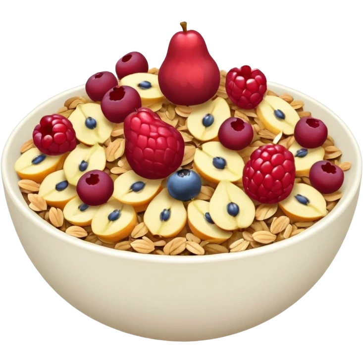 un jolie muesli au fruits rouges emoji