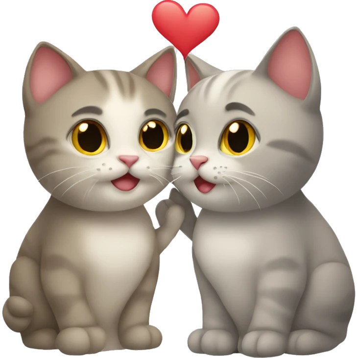 Cats in love emoji