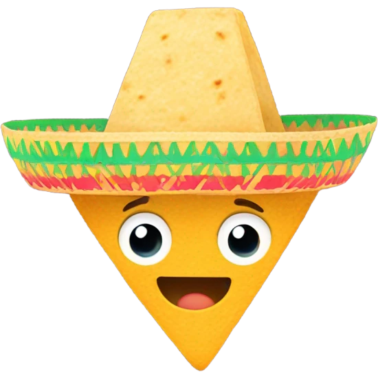 Tortilla chip wearing sombrero emoji