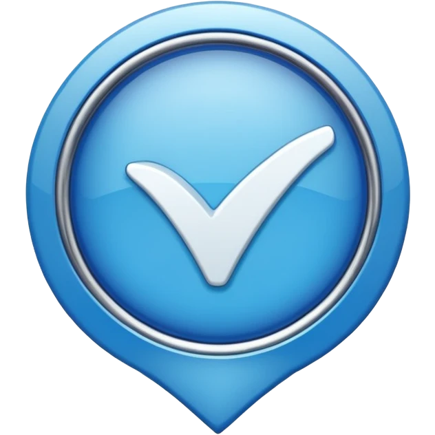 Meta Verified blue tick, shiny blue badge, white checkmark emoji
