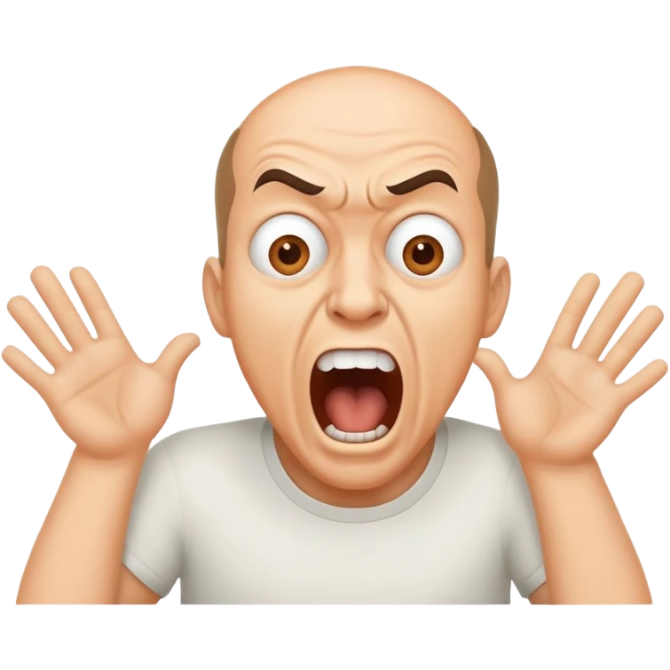 it says “goida” in big letters above the screaming man. emoji