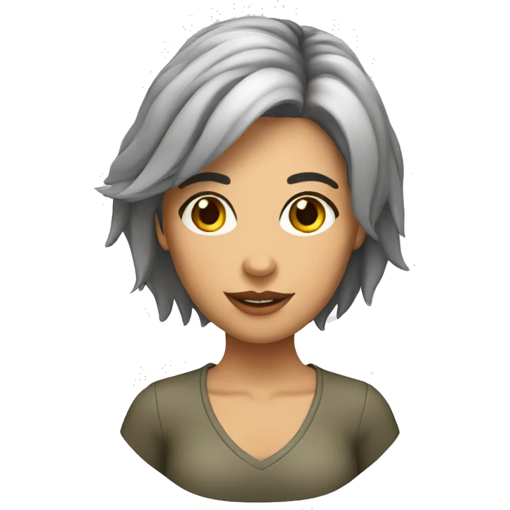 chica con cabello mediano de piel blanca con pecas emoji