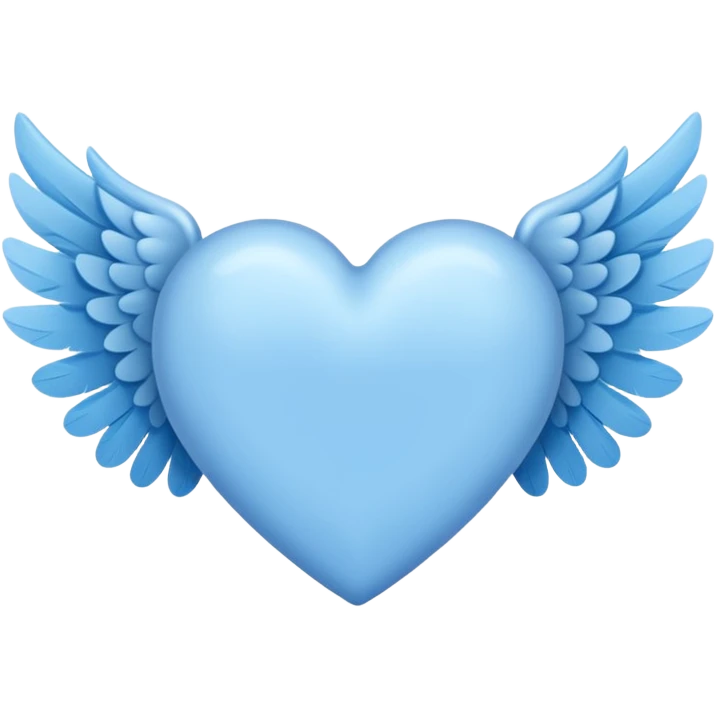 blue heart with wings emoji