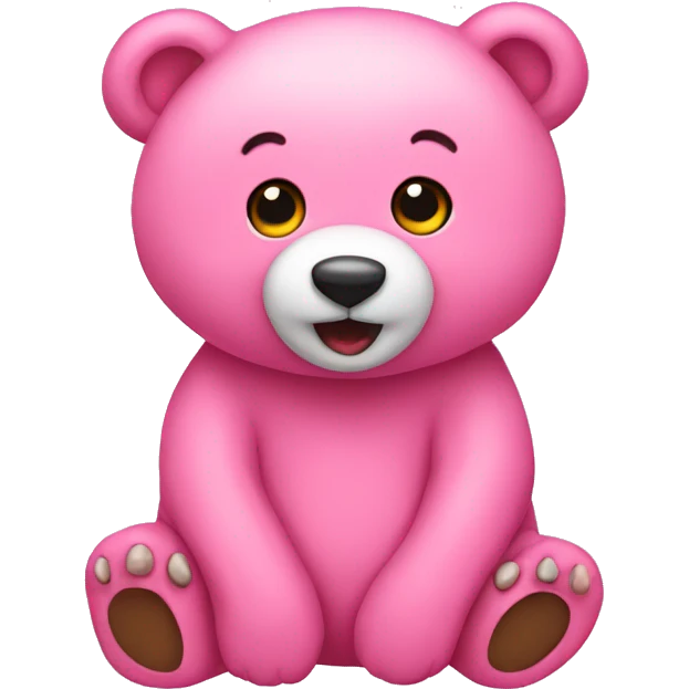 Pink cute bear  emoji