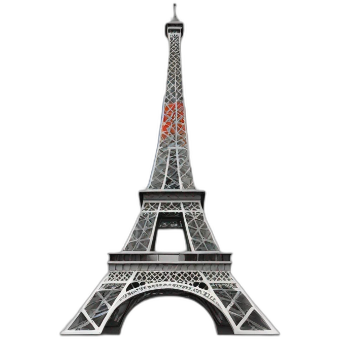 tour eiffel avec le drapeau de la france en fond emoji