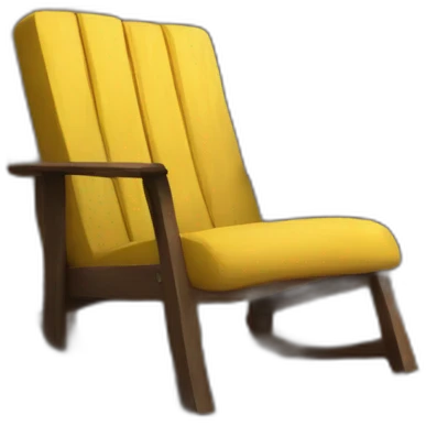 Cabin with yellow armchair on porch emoji