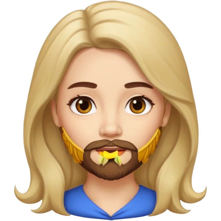 lady with beard emoji