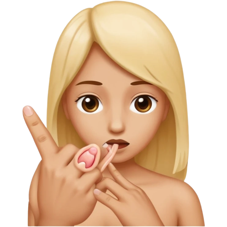 Putting my finger inside my vagina with secretions coming out emoji