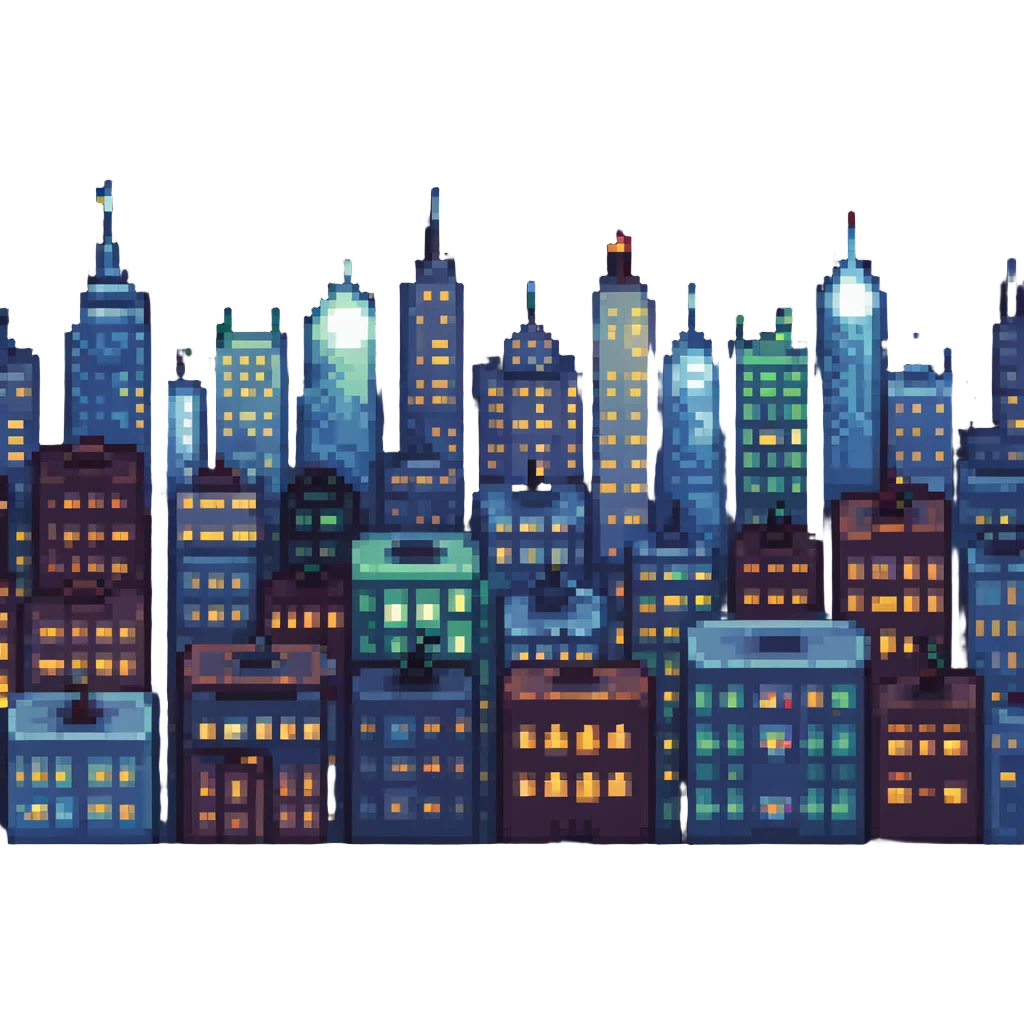 night cityscape with lights emoji