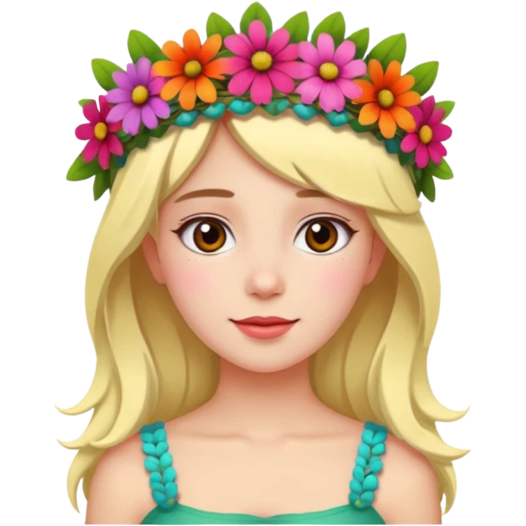 girl with flower crown emoji