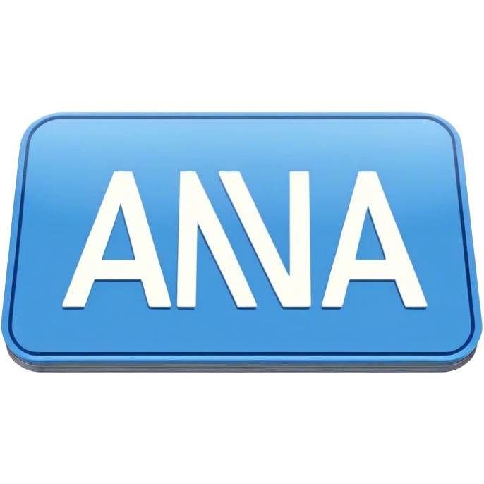Text 'ANA' on Signboard emoji