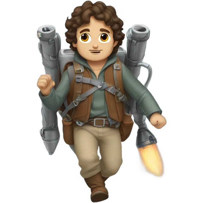Frodo with a jet pack  emoji