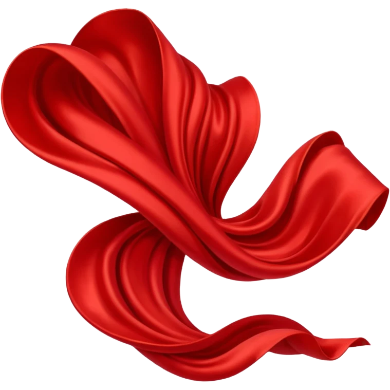 Red silk whirling through the wind. emoji