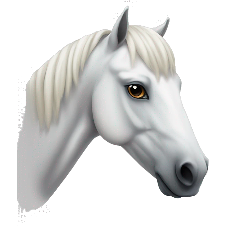 A white beautiful horse emoji