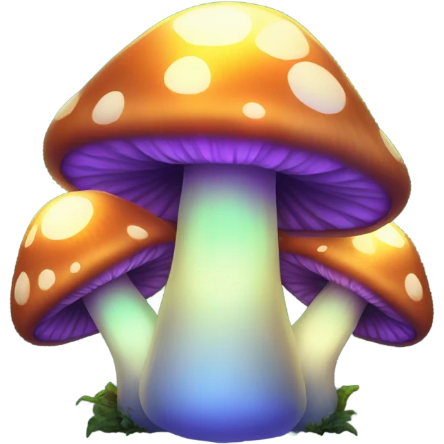 Multiple Magical mushrooms that glow  emoji
