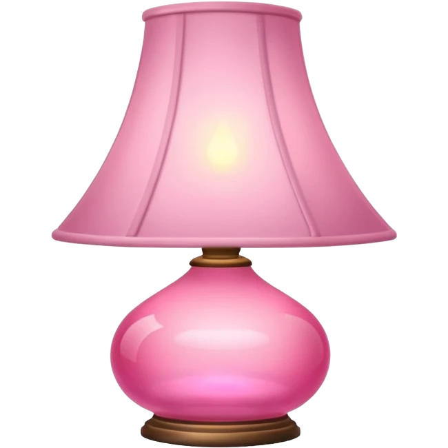A pink lamp emoji, soft and inviting, with a warm glow emoji
