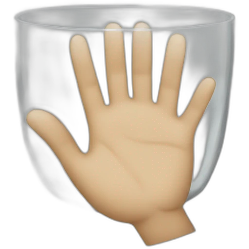 two hands that make a glass emoji