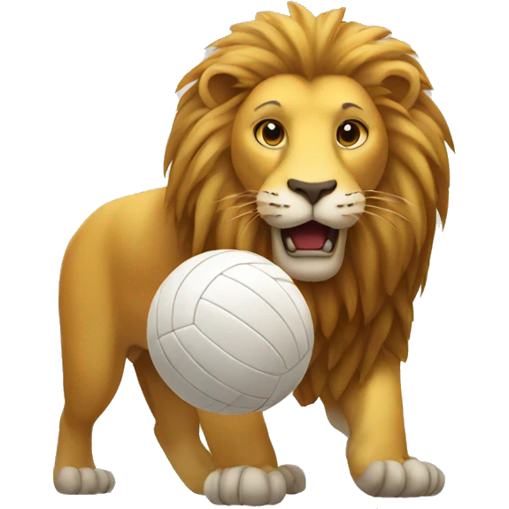 Volleyball lion emoji