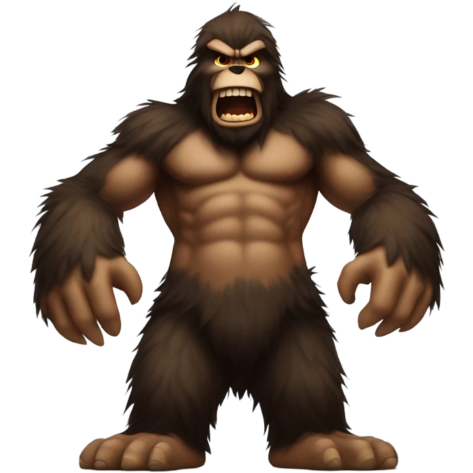 Very scary Bigfoot  emoji