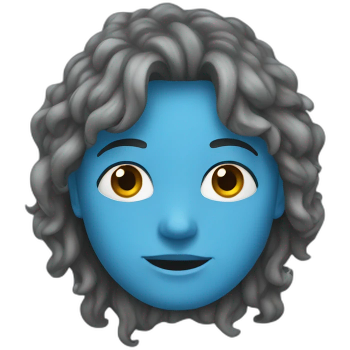 blue color emoji