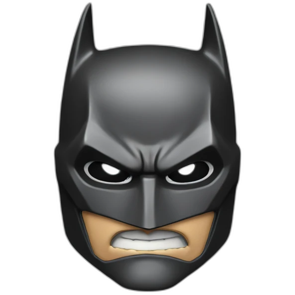 Batman impressionné avec la bouche grande ouverte  emoji