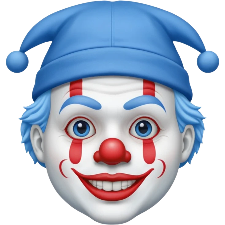 blue clown with blue cap emoji