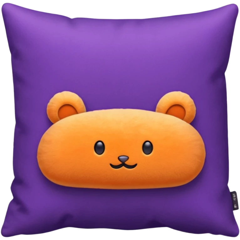Purple pillow and orange pillow emoji