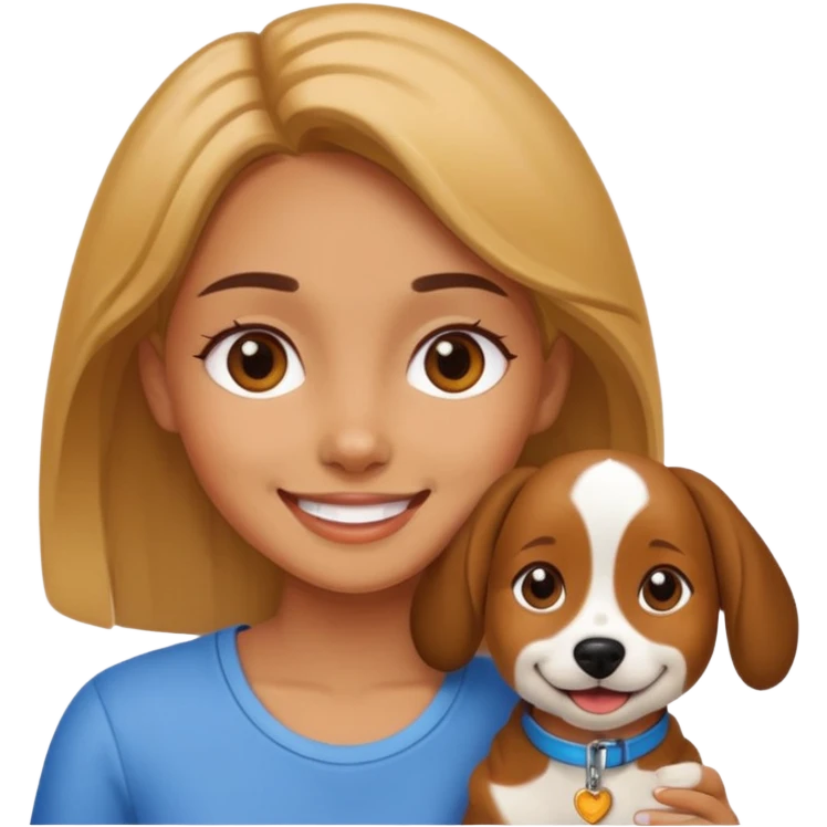 a girl with a dog  emoji