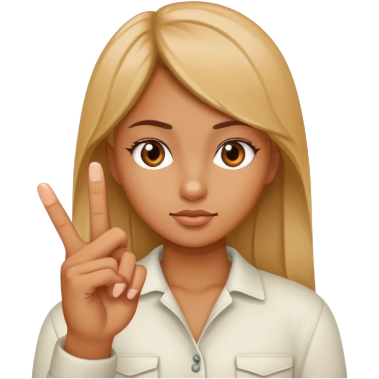 Girl showing middle finger  emoji