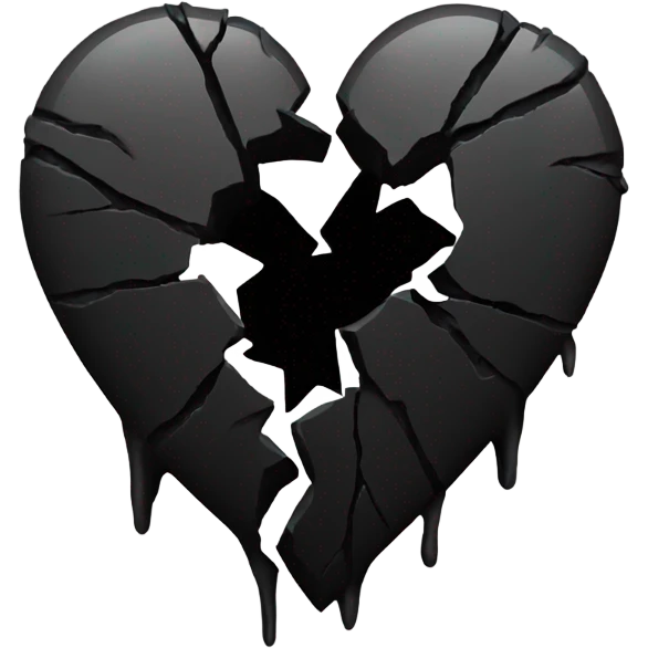 Black broken heart emoji