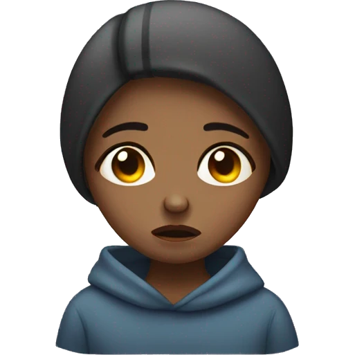 sick sad girl with fever emoji