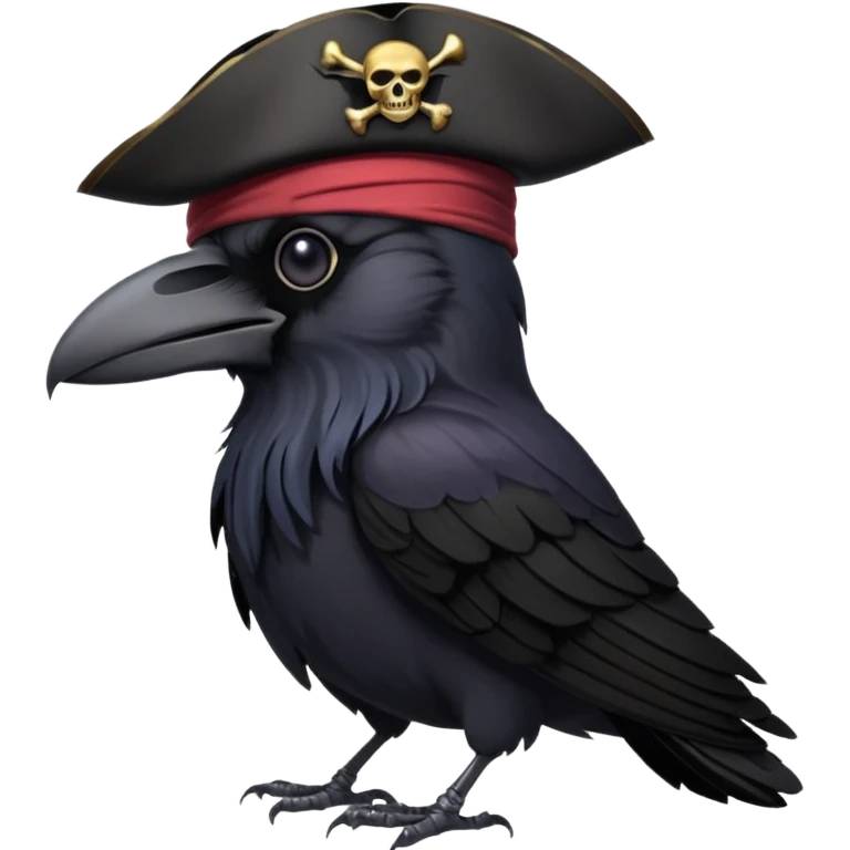 raven with a pirate hat emoji