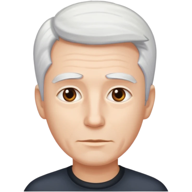 A man with a thin on top white hair emoji