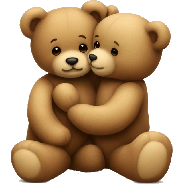 teddy bear kissing another teddy bear emoji