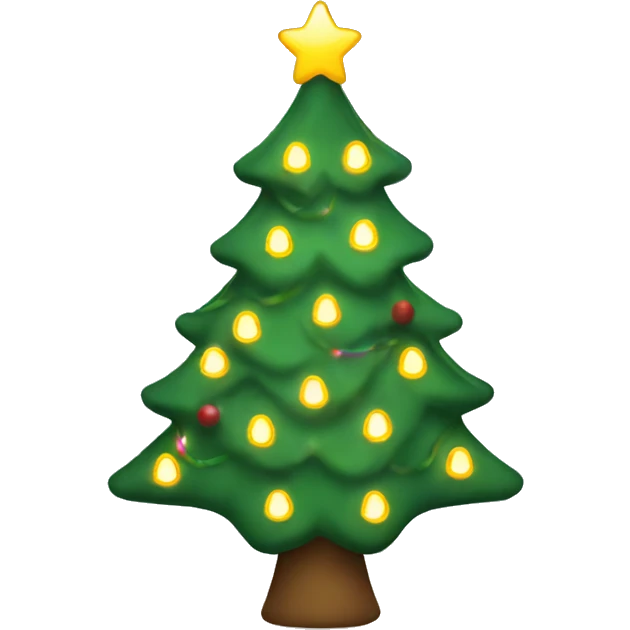 Christmas tree with lights emoji