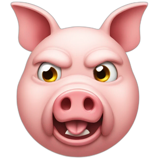 Angry pig emoji