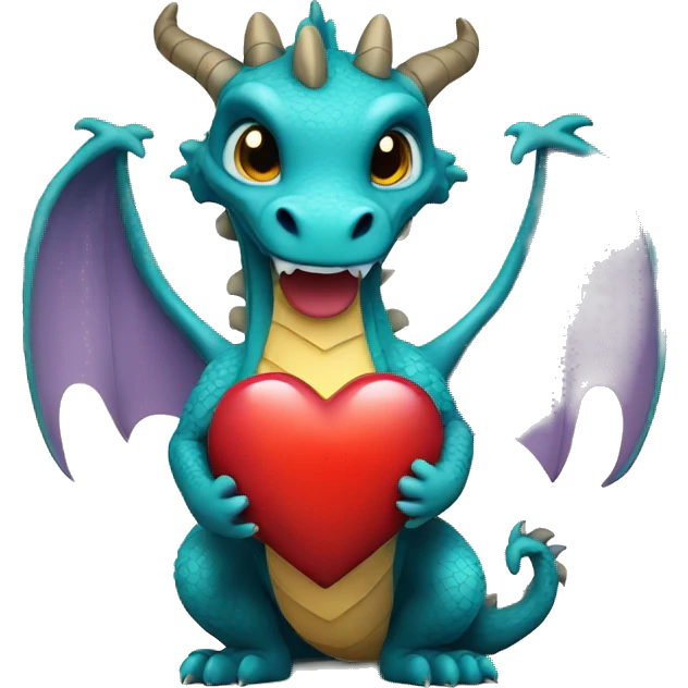 dragon holding heart  emoji