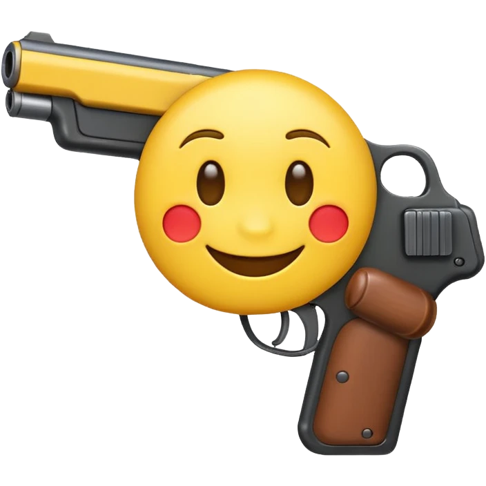 Yello emoji with a gun emoji