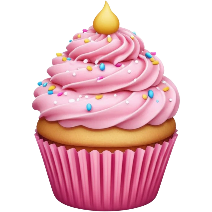 Cupcake with pink icing emoji