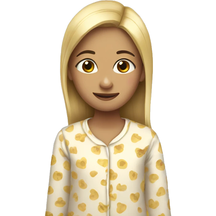 Girl wearing a Pyjama  emoji