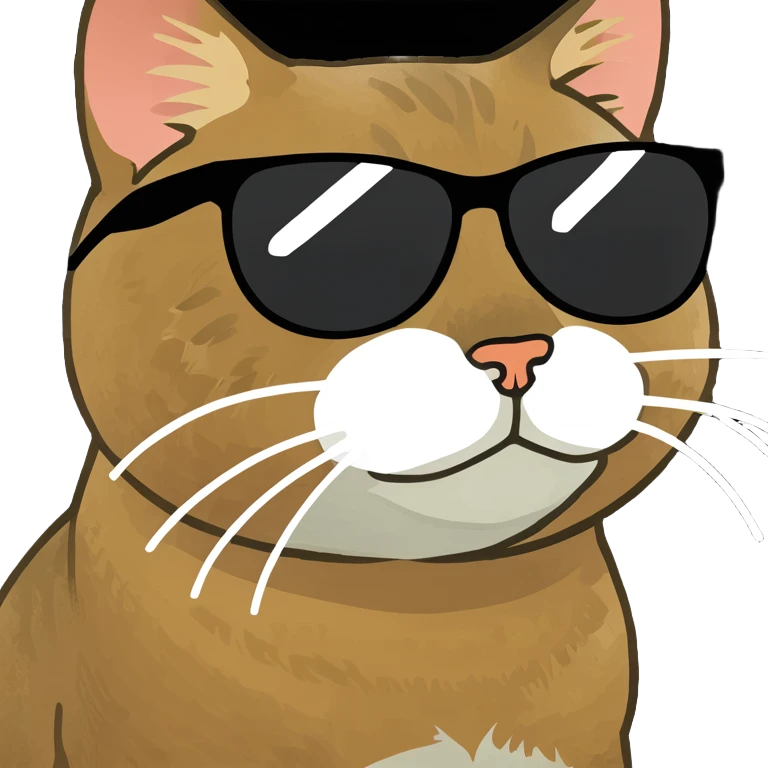 Cat with sunglasses emoji